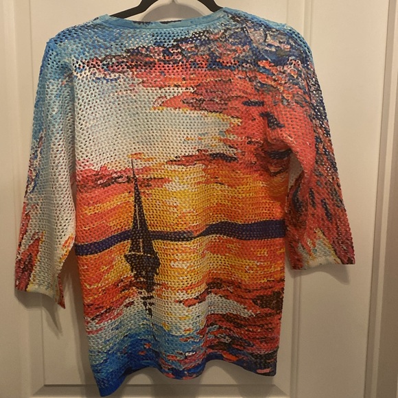 NWOT open weave knit top - Picture 2 of 4